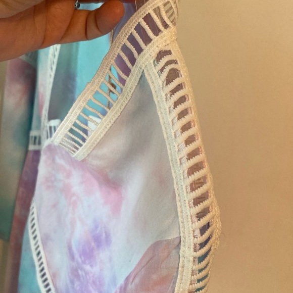 NWT WonderLust LA 3/4 Sleeve Tie-Dye Boho Tunic Sz L - Picture 13 of 13